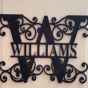 Any name! Any color! Custom made wood sign and matching refrigerator magnet.